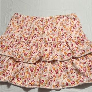 Lands' End Floral Skirt - Pink and Orange size 6x